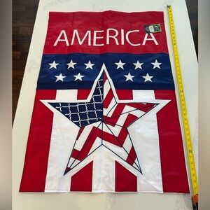 Decorative Outdoor Flag America Patriotic Red and Blue